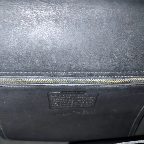 VINTAGE Coach Black Leather Lexington Briefcase Laptop Bag, Brshd Silver/Nickel - Picture 14 of 16